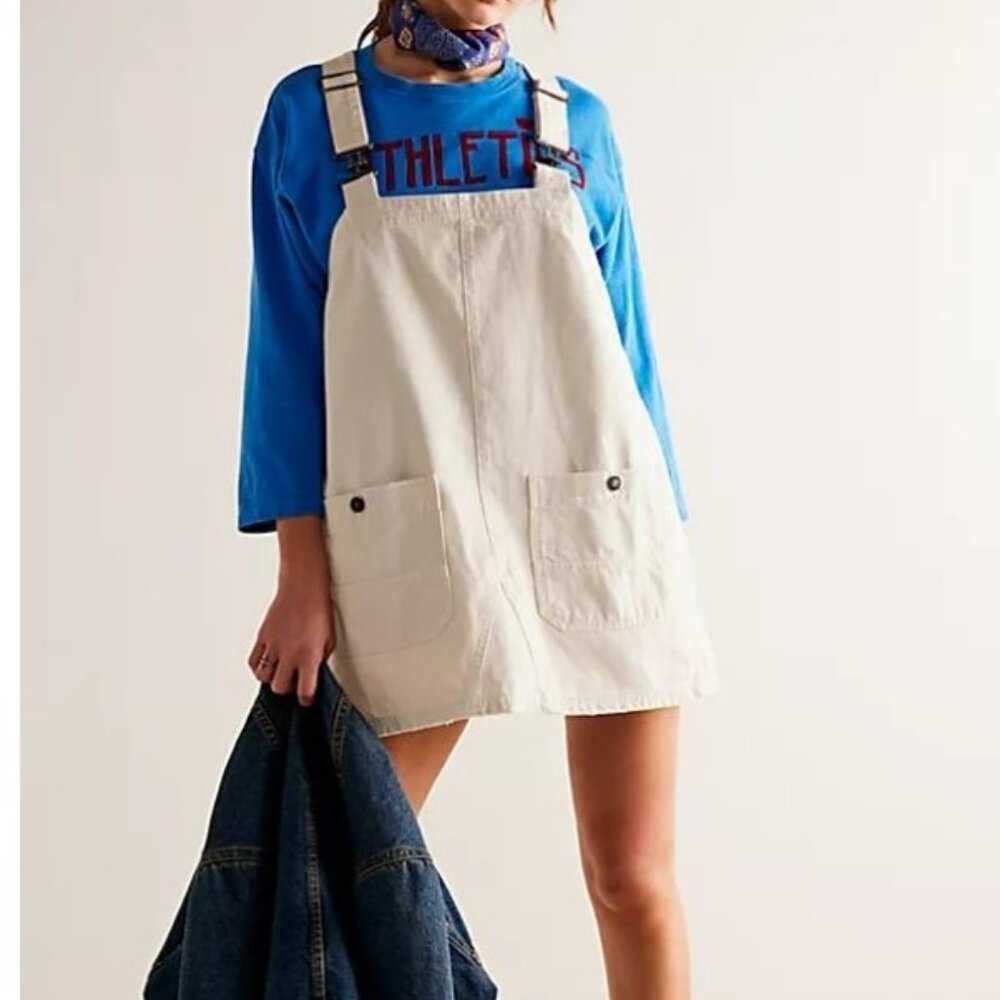 We The Free Overall Smock Mini Skirtall NWOT